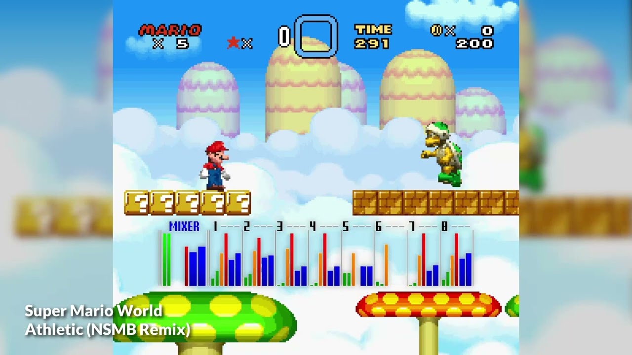 Super Mario World - Athletic (NSMB Remix) [SNES 16-bit]