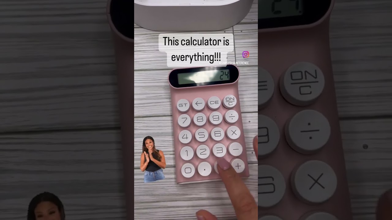 This calculator is everything! Yep, it&rsquo;s from Amazon. #minihappyplanner #cashenvelope #cashstuffing