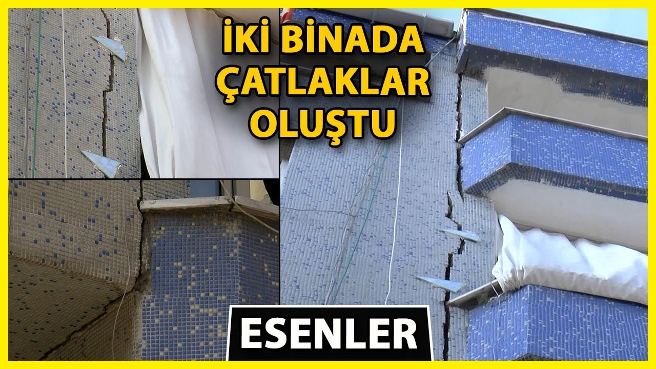 Esenler'de İnşaat Çalışması Sırasında Hasar Oluşan Binalar Mühürlendi