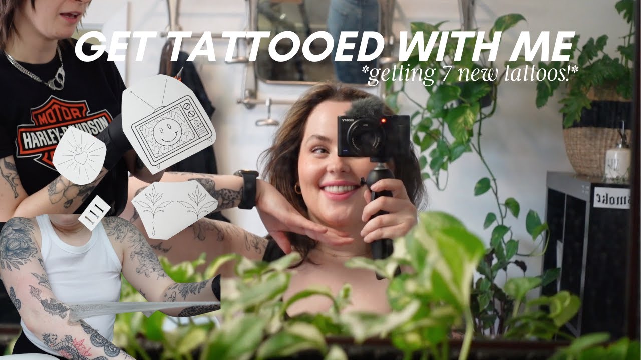 vlog | 7 new tattoos !! *process & aftercare*