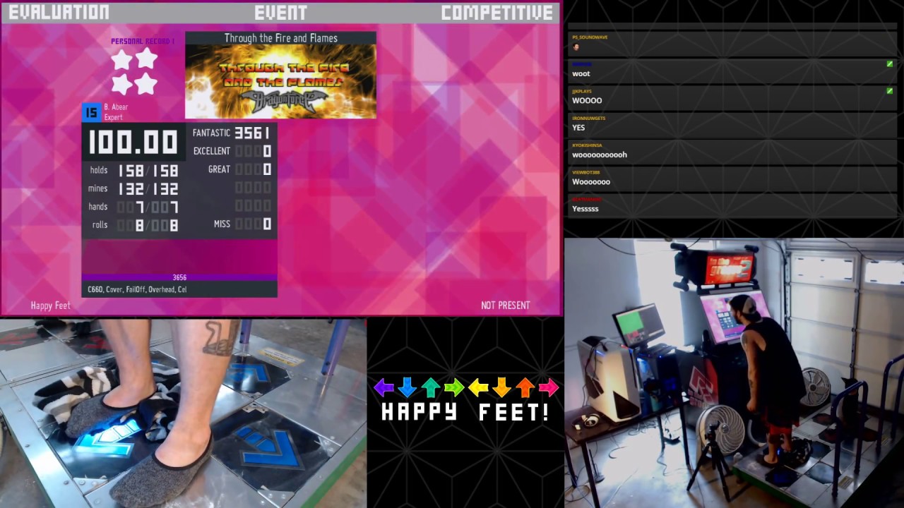 Happy Feet - Through The Fire And Flames 100% (World Record)