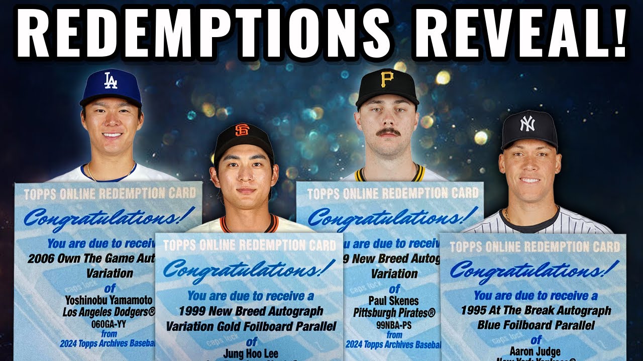 🚨BEST REDEMPTION MAIL DAY EVER!!🚨REVEALING ALL 4 OF THE 2024 TOPPS ARCHIVES AUTOS!!!