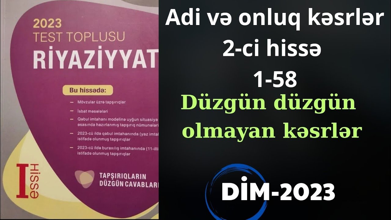 Düzgün düzgün olmayan kəsrlər sonsuz dövru onluq kəsrlər.Adi kəsrin onluq kəsrə çevrilmə.