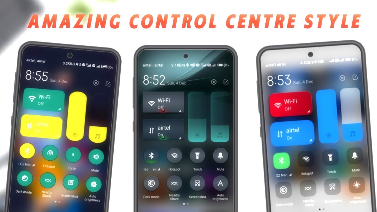 How To Change Miui 13 Control Centre Style & Change Color⚡⚡