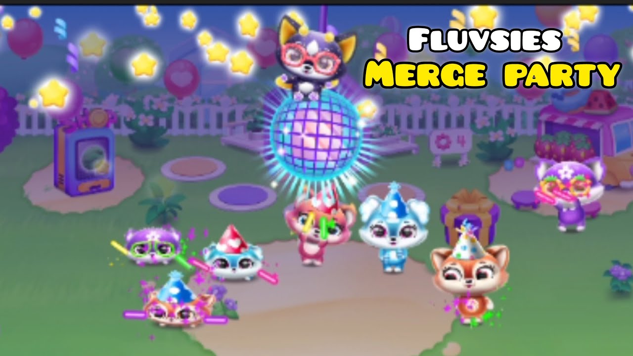 Fluvsies Merge Party! Collecting pets for a fun party