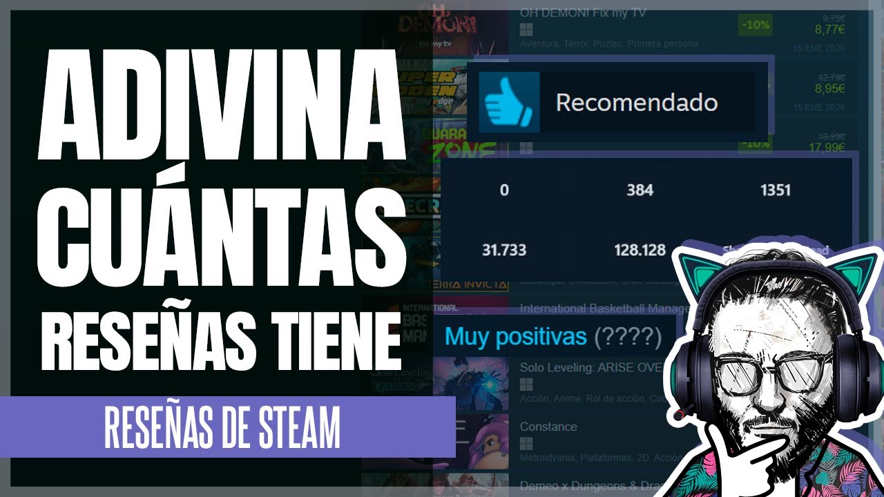 Adivinando cuántas RESEÑAS tienen los juegos de Steam