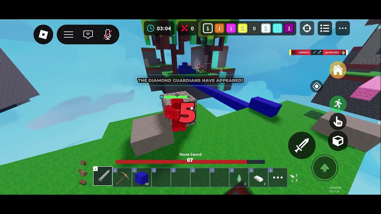 Getting my first win and bedwars and playing different matches