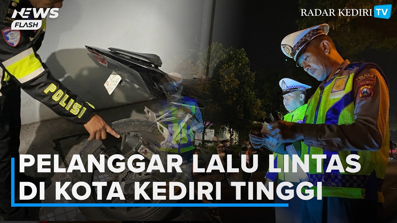 Pelanggar Lalin di Kota Kediri Tinggi, Sebulan Ratusan Sepeda Motor Kena Tilang