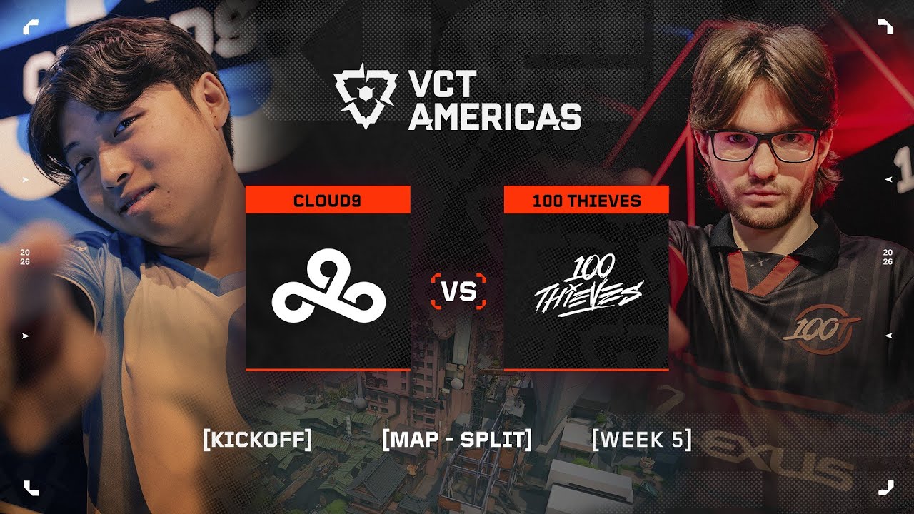 C9 vs. 100T - VCT Americas Kickoff - W5D1 - Map 2