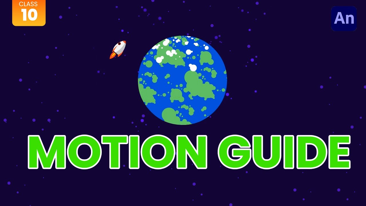 🚀 Motion Guide Animation in Adobe Animate CC 2022 - Class 10