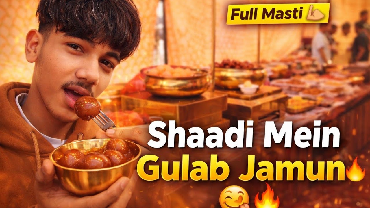 Shaadi Mein Gulab Jamun Khaya 😋🔥 | Indian Wedding Food Vlog 💪