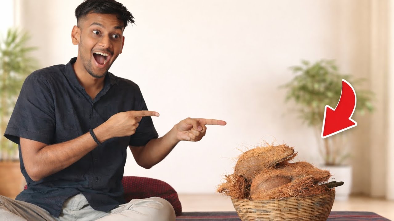  Ghar me itna Sara nariyal 😮#familyvlog #viral #coconut #funny #vlogs 