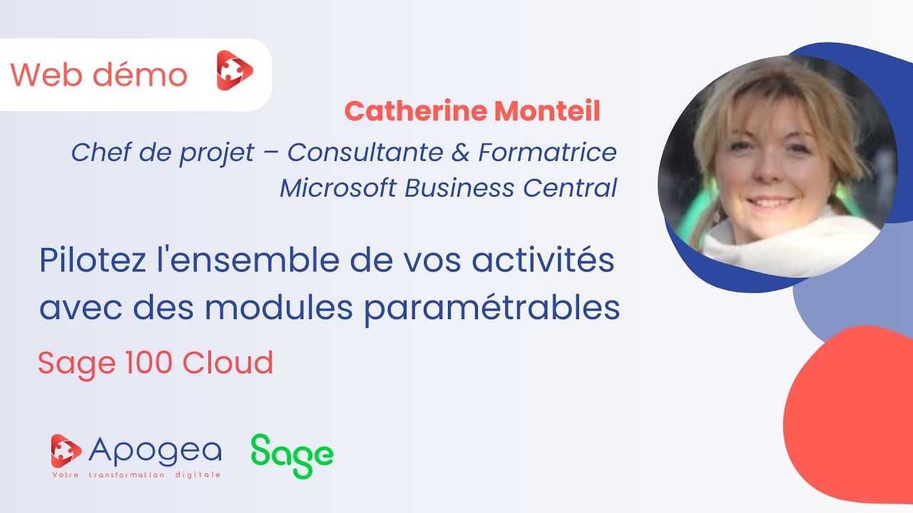 WEB DÉMO | Sage 100 Cloud | Pilotez l'ensemble de vos activités avec des modules paramétrables