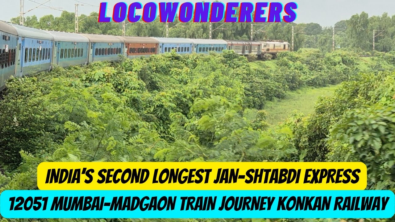🚆 Mumbai to Madgaon: 12051JanShatabdi EXP |🌧️ first time at konkan railways #konkanrailways #railfan