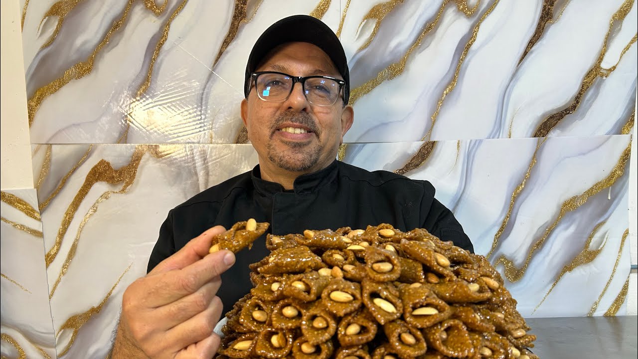 وصفة بليغة الزنجلان السمسم🥛🌰🍪sweets morroco🍪🍯chef hicham