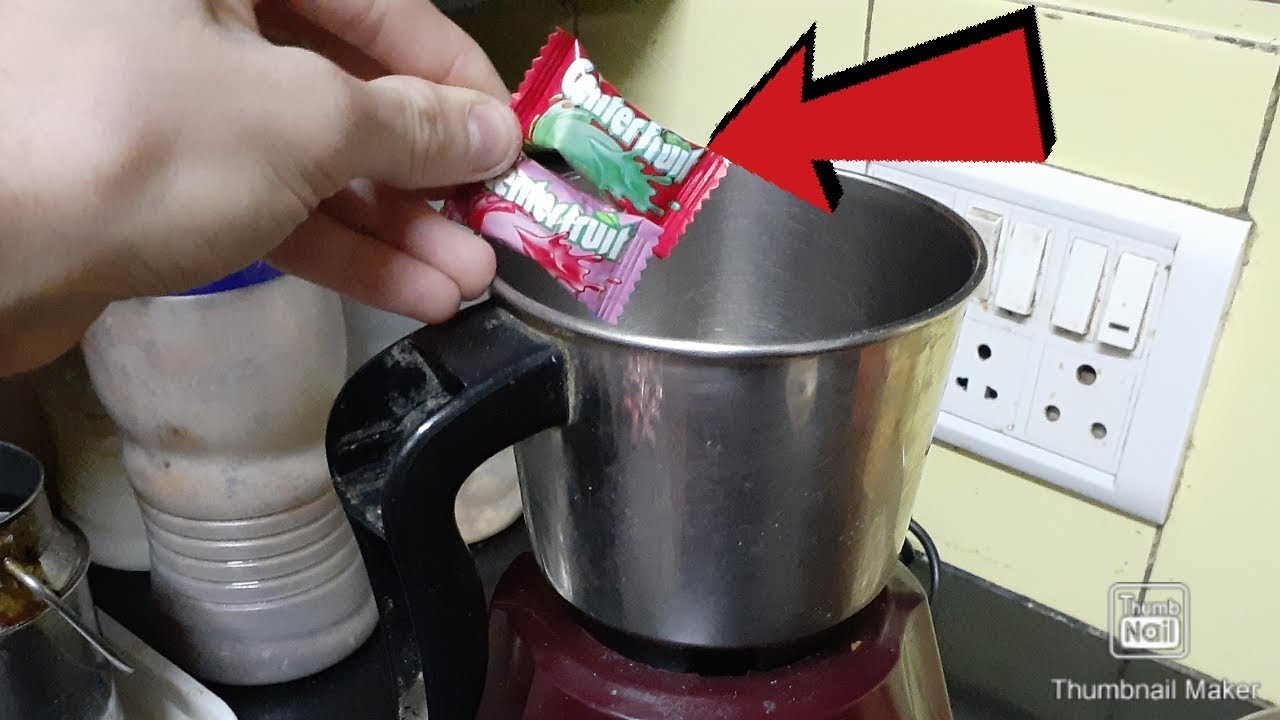 EXPERIMENT - MIXER GRINDER VS CENTER FRUIT GUM | Saad Khan