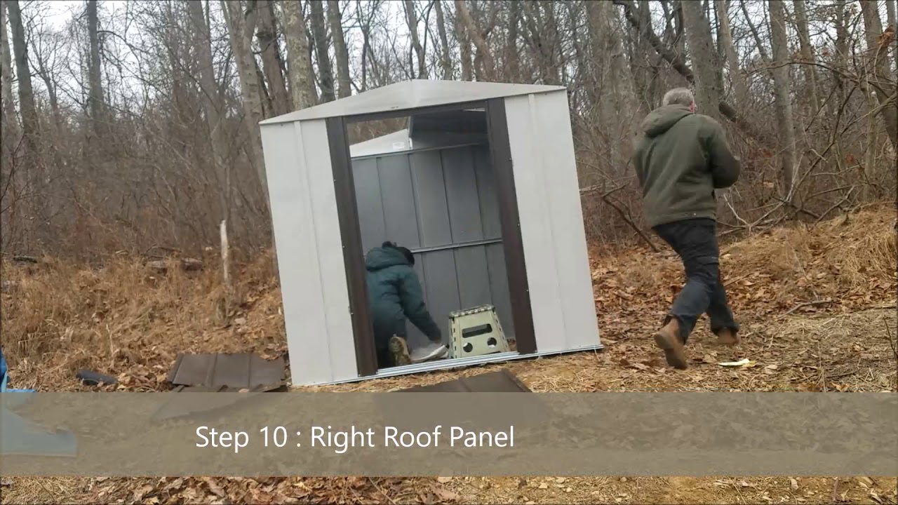 Timelapse Video of Assembling ARROW Storage Shed 5'x6' Model-NW65/RMG6560