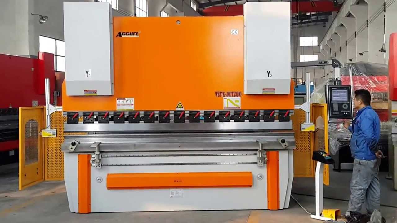 Full CNC Press Brake 300 tons with Delem DA56s CNC system 4+1 axis( 2D programming) for Accurl