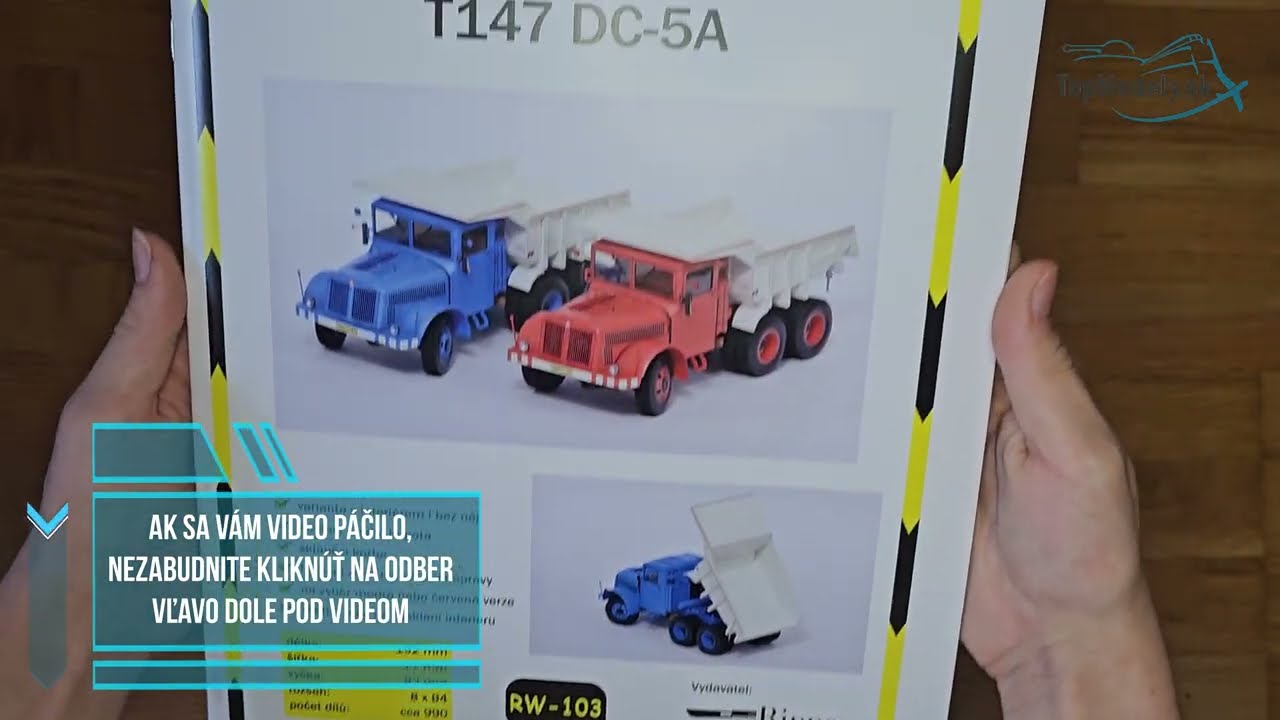 Papierový model Sklápač / Dumper Tatra T147 DC-5A