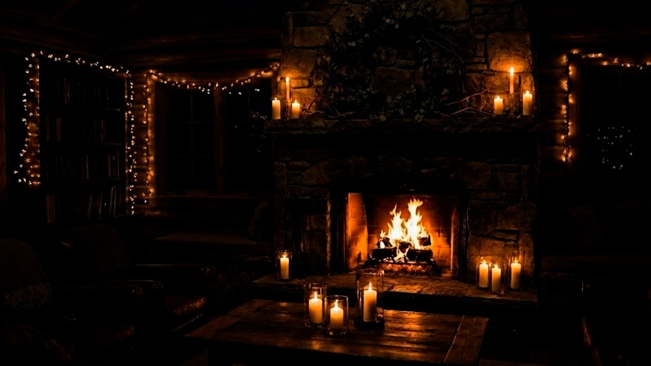 Quiet Night by the Fireplace 🕯️ Soft Crackling Fire Sounds for Calm Sleep