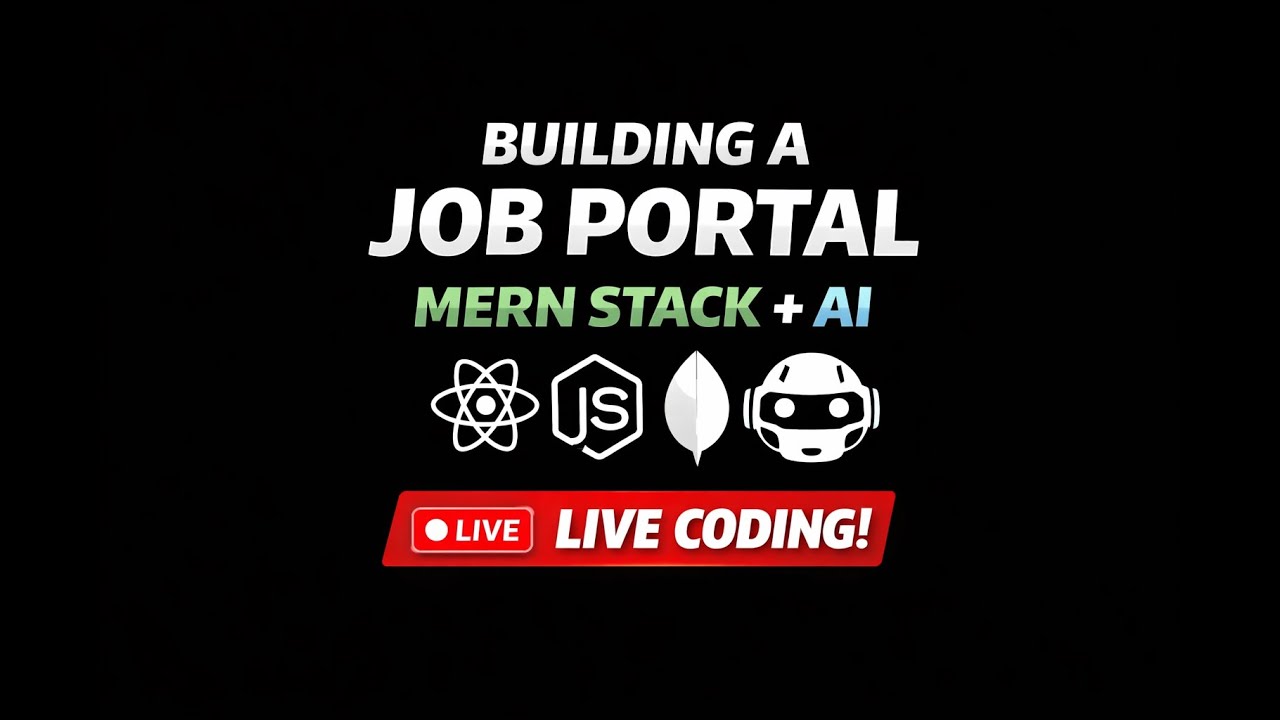 🔴 LIVE: Building a Job Portal (MERN Stack) | Full Stack Dev Journey | NoEditHD