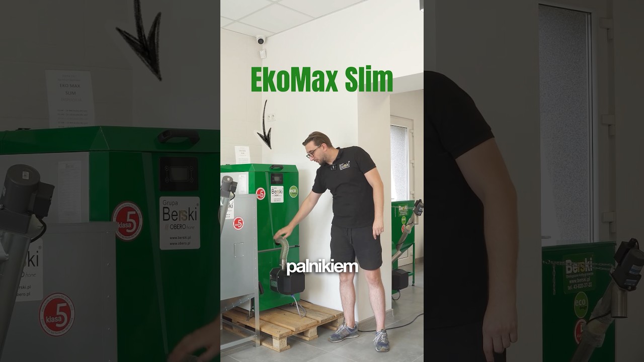 EkoMax Slim na pellet z palnikiem kipi #kipi #pellet #ogrzewaniedomu #ekologia #kotłownia