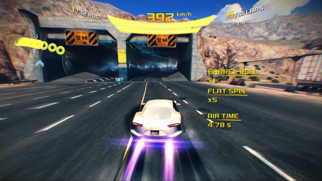 Asphalt 8: Maserati Alfieri (Nevada, 32 racers and 12 laps)