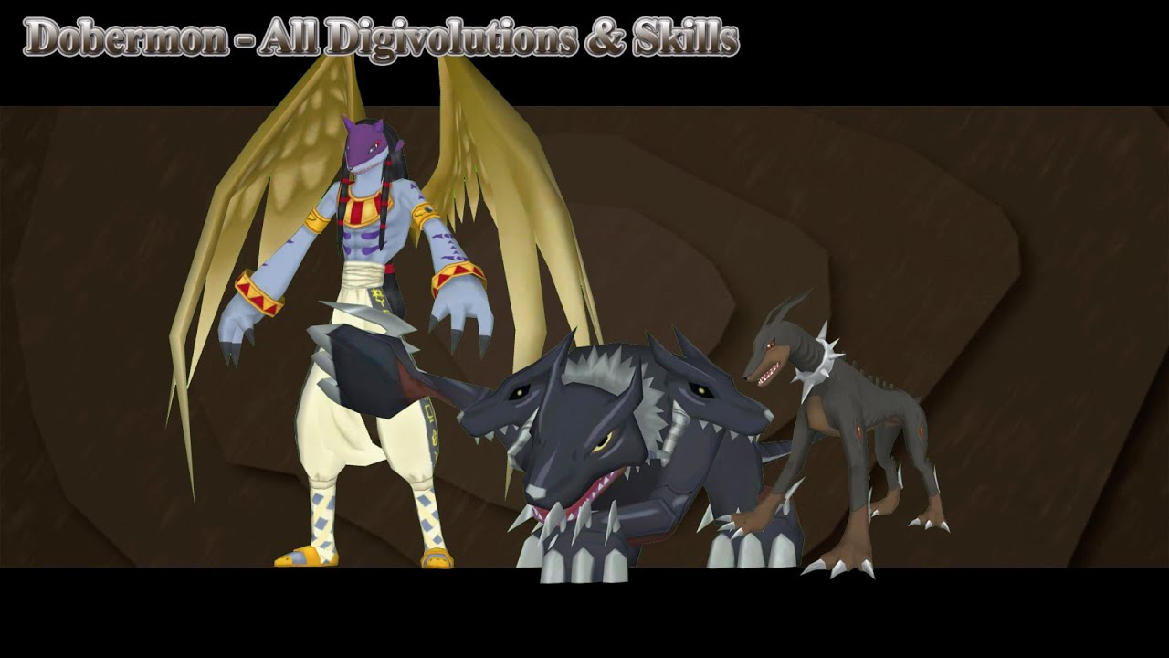 Digimon Masters Online: Dobermon - All Digivolutions & Skills