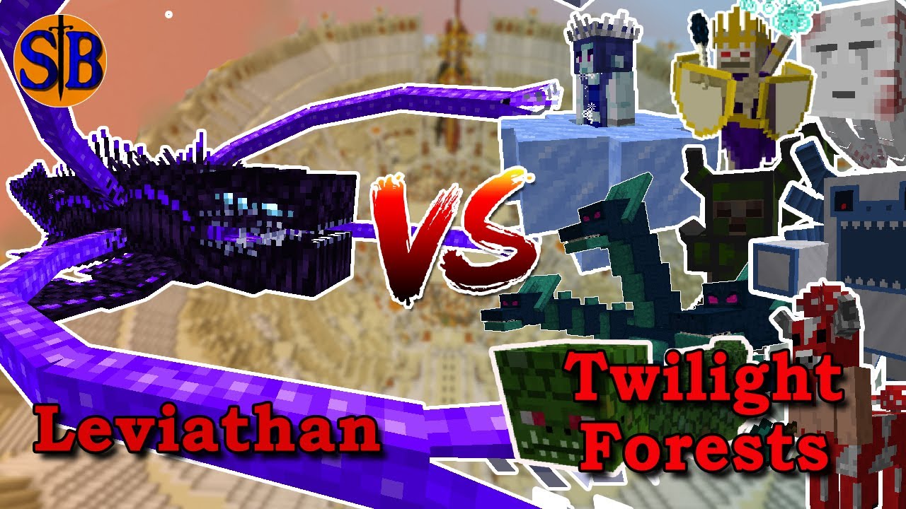 New Leviathan vs Twilight Forest Bosses |  Minecraft Mob Battle