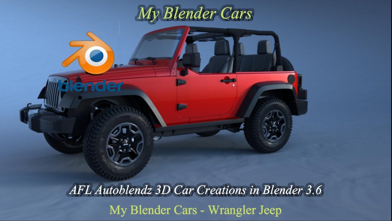 My Blender Cars Episode 1 - Wrangler Jeep #blender