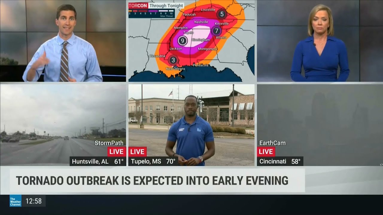 The Weather Channel's Tornado Outbreak Coverage (High Risk Severe Day) (1PM - 7PM) (3/25/21) Part 3
