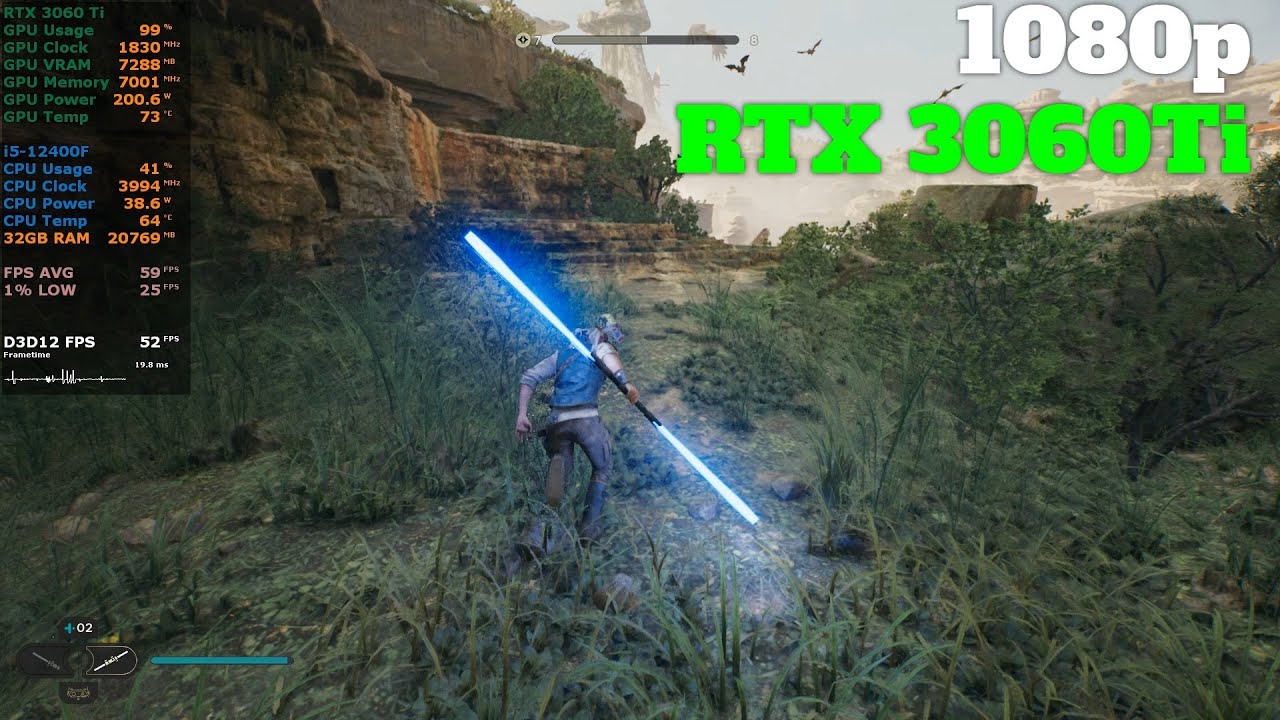 Star Wars Jedi: Survivor  | RTX 3060 Ti  | 1080p All Settings
