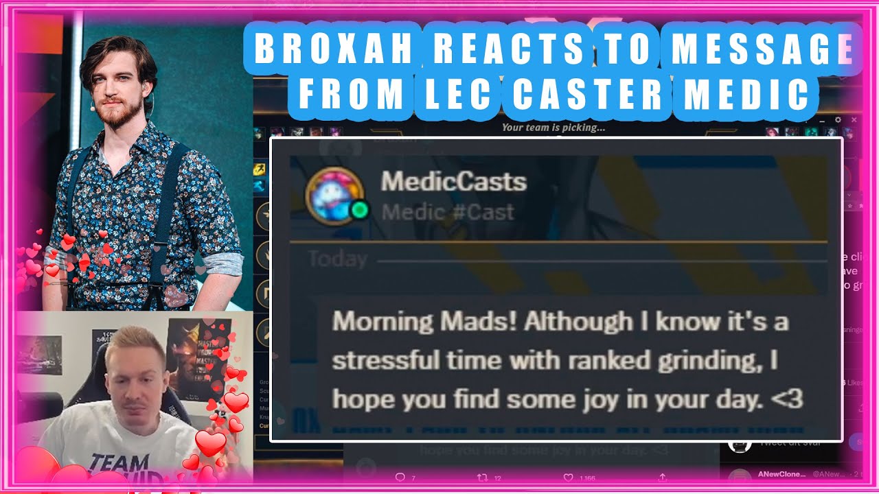 Broxah Reacts to Message From LEC Caster Medic