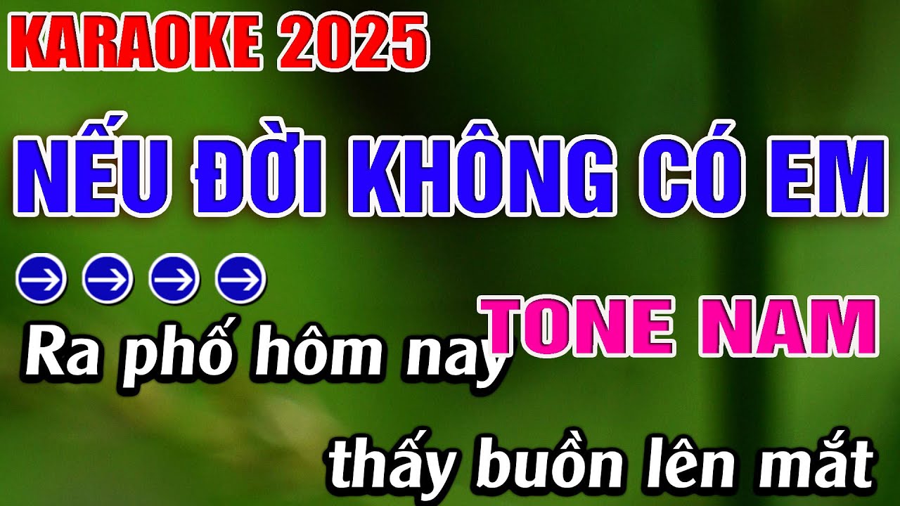 Nếu Đời Không Có Em Karaoke Tone Nam Karaoke Đăng Khôi - Beat Mới