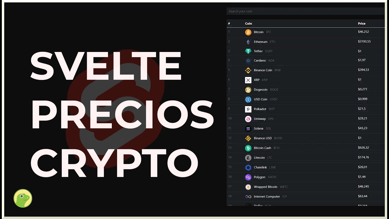 Svelte Precios Crypto | Svelte & CoinGecko API