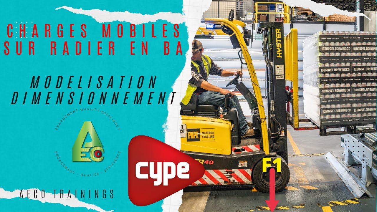DIMENSIONNER UN RADIER EN BETON ARME avec SIMULATION DE CHARGE MOBILE SUR CYPECAD