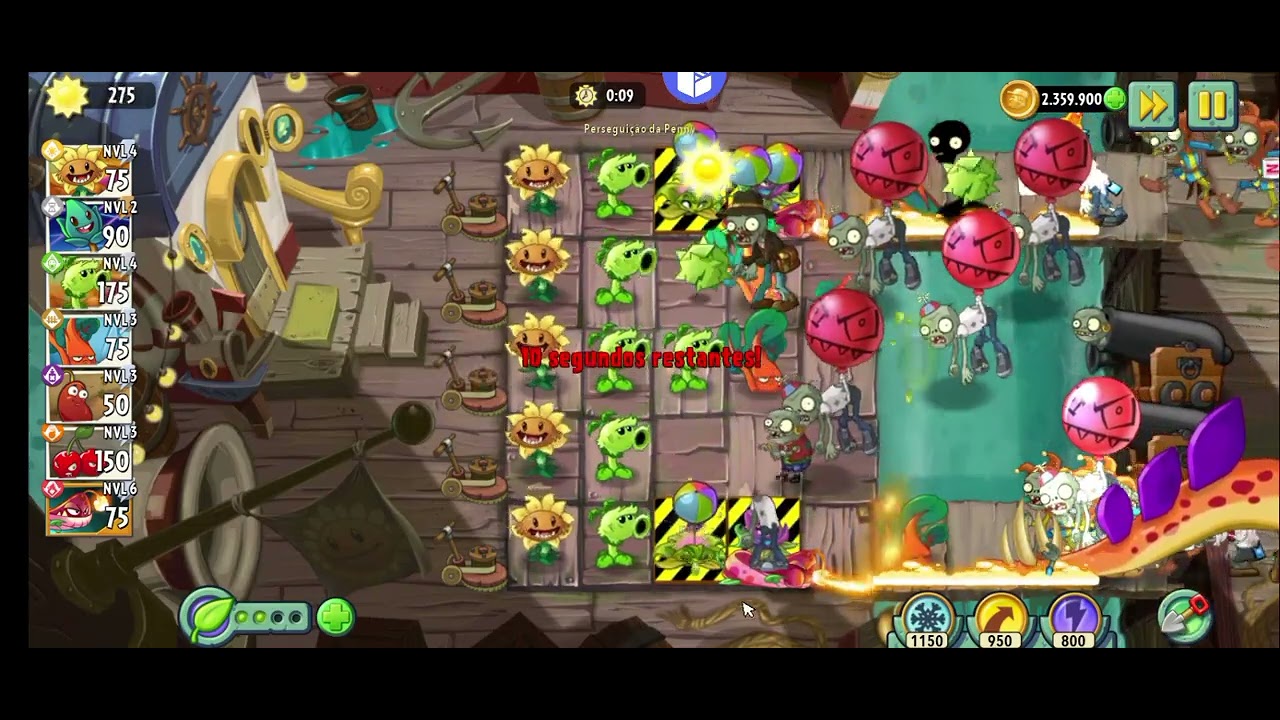 Jogando perseguição da penny de trepadeira aquática 