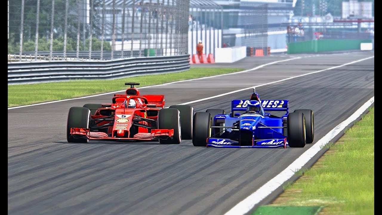 Ferrari F1 2018 vs Ligier F1 1995  - Monza