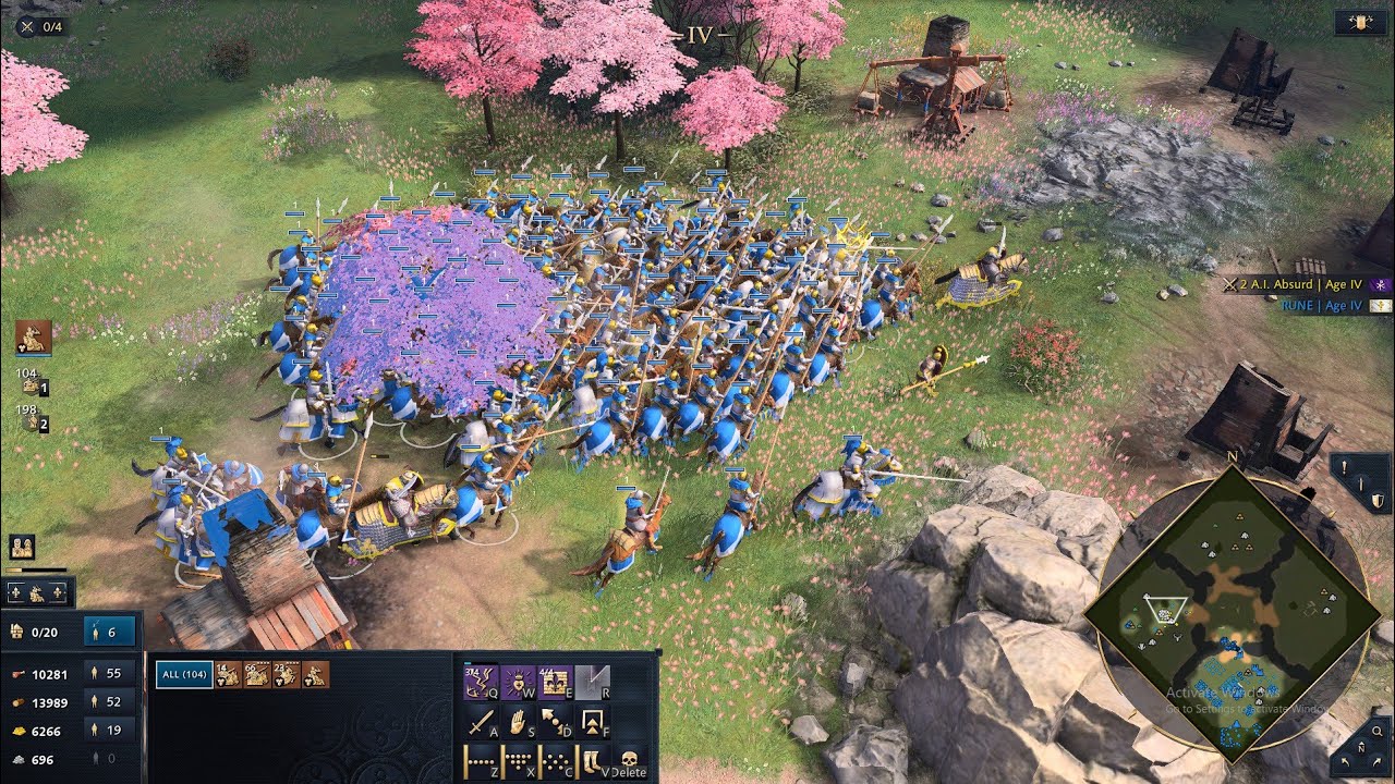 Age Of Empires 4 | Jeanne d'Arc Vs Byzantine Unlimited Population Battle