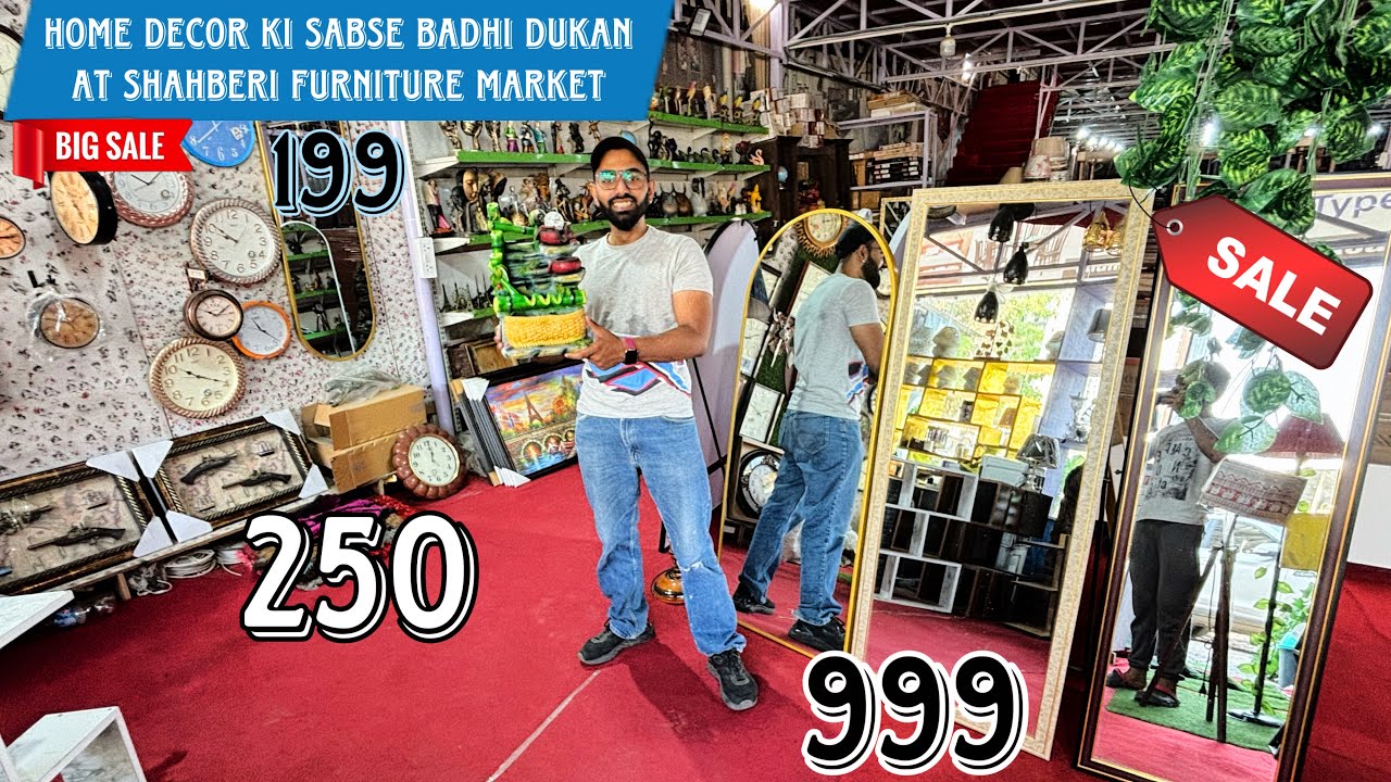 Home Decor ki Sabse Badhi Dukan at Shahberi Furniture Market #furniture #homedecor #decorationideas