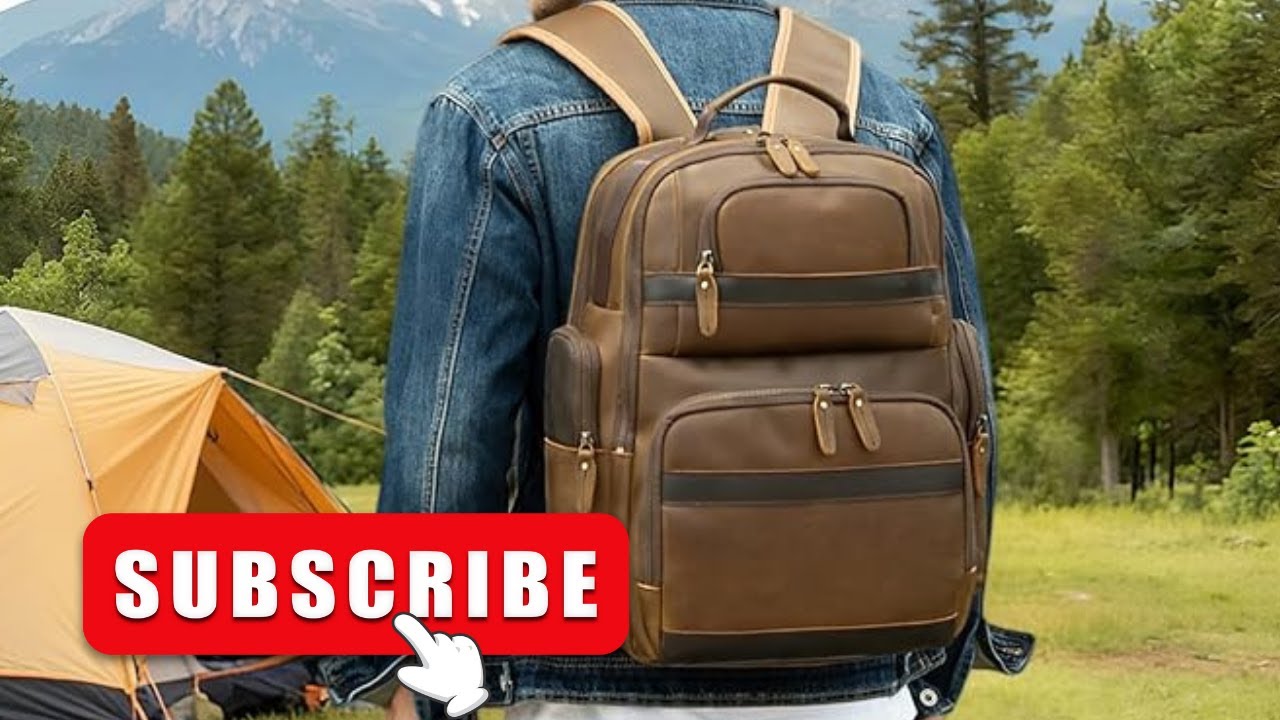 👜 TIDING Vintage Leather Backpack | Classic Style for Work & Travel!