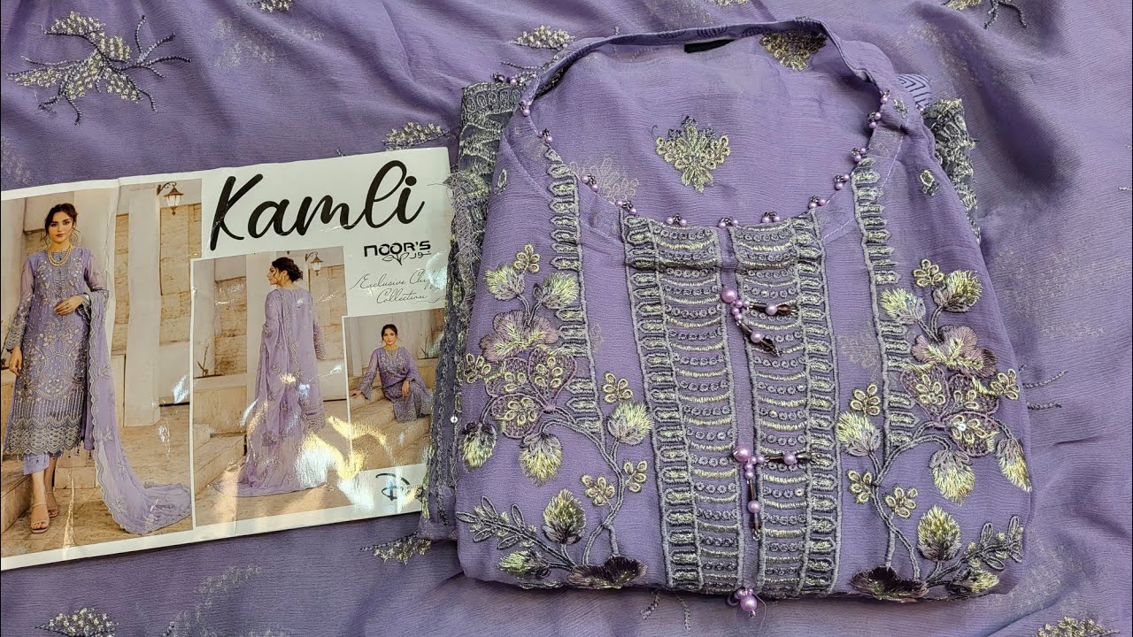 KAMLI By NoorS Pakistani Premium Dresses |Women's Dress Shop Dhaka | Pakistani Luxury Chiffon Suit