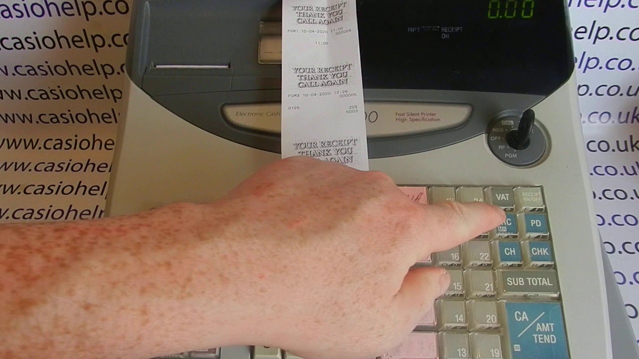How To Apply Tax Rates To Sales Departments TE-100 / TE-2000 / PCR-T100 / PCR-T2000 Cash Registers