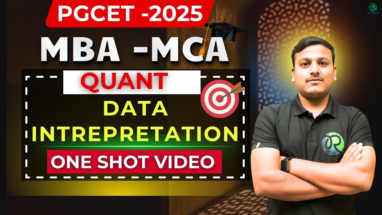PGCET MBA - MCA 2026 | Quantitative Aptitude | Data Interpretation | Complete chapter 🔥|#pgcet2026