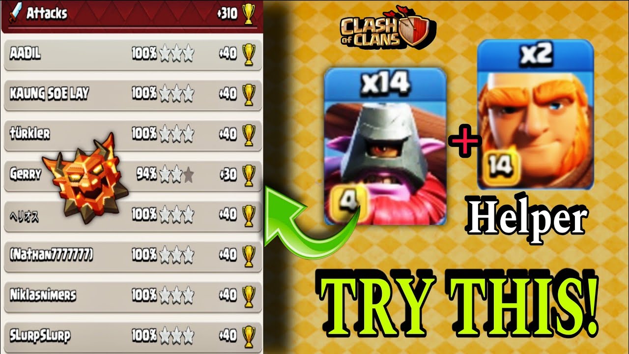 MASS THROWERS with new GIANT TRICK is INSANE in Legend League for TH18(Clash Of Clans) | Army 👇