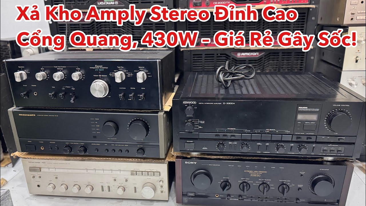 Xả Kho Amply Stereo Đỉnh Cao – Cổng Quang, 430W – Giá Rẻ Gây Sốc!