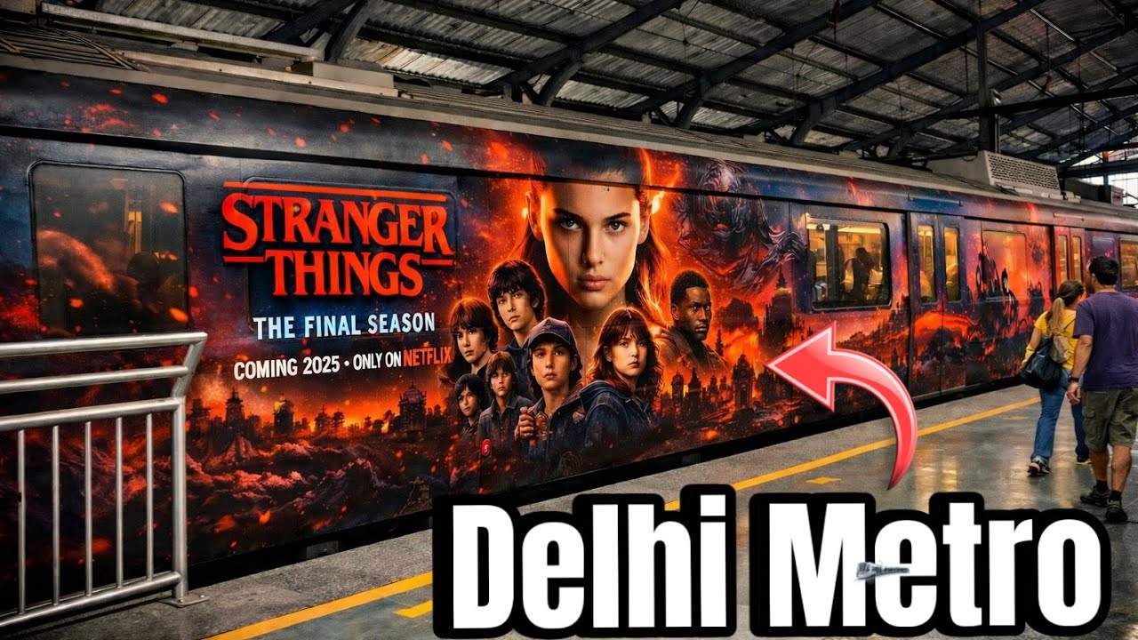 Stranger Things Season 5 Ad ( Delhi Metro )