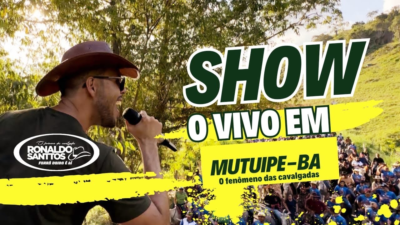 Ronaldo Santos puxando a cavalgada em Mutuípe Bahia ao vivo