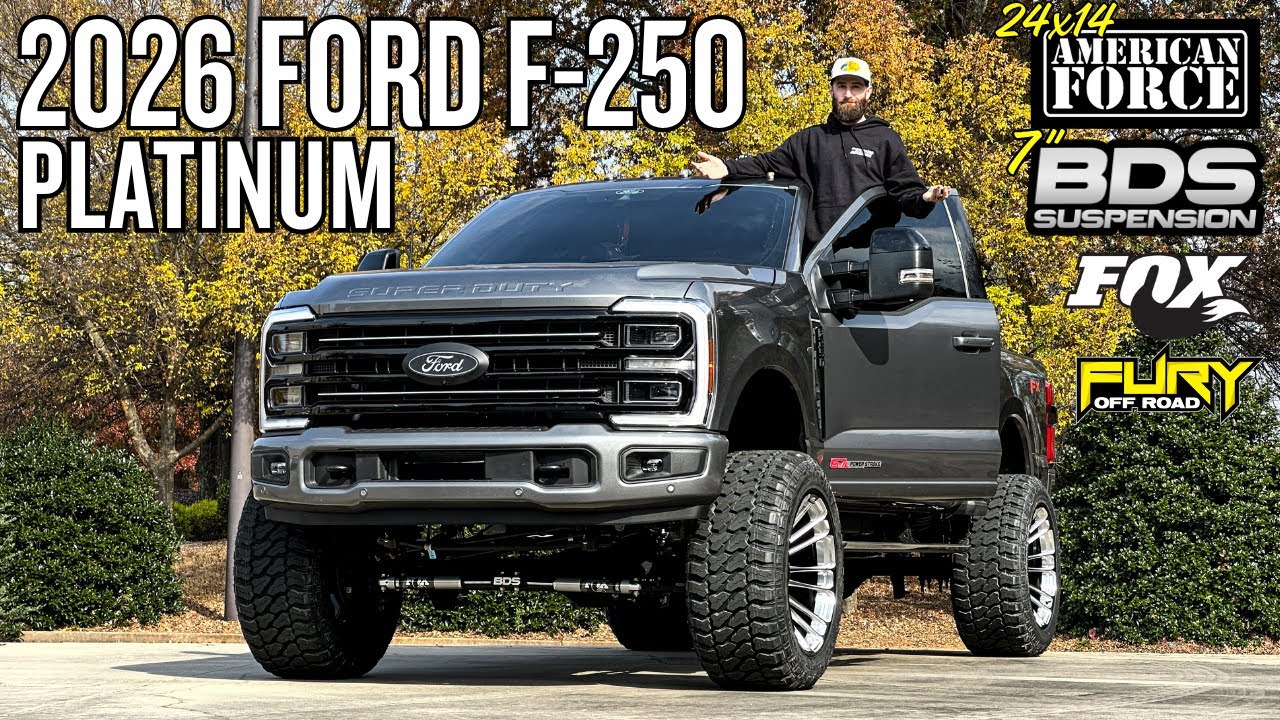 СОВЕРШЕННО НОВЫЙ И ЯРКИЙ: Ford F-250 Platinum 2026 года | Комплект для лифта подвески BDS на 7 дю...