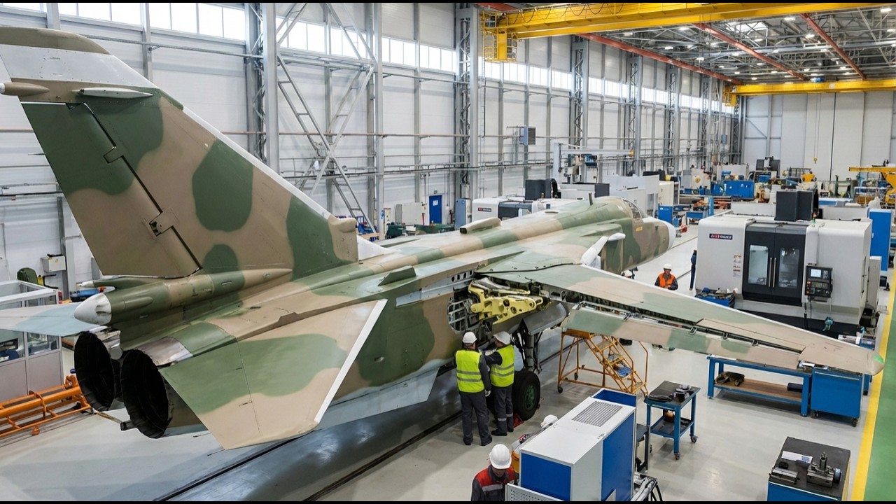 Inside the Factory: Sukhoi Su-24 Fencer Swing-Wing Pivot & Heavy Precision Machining
